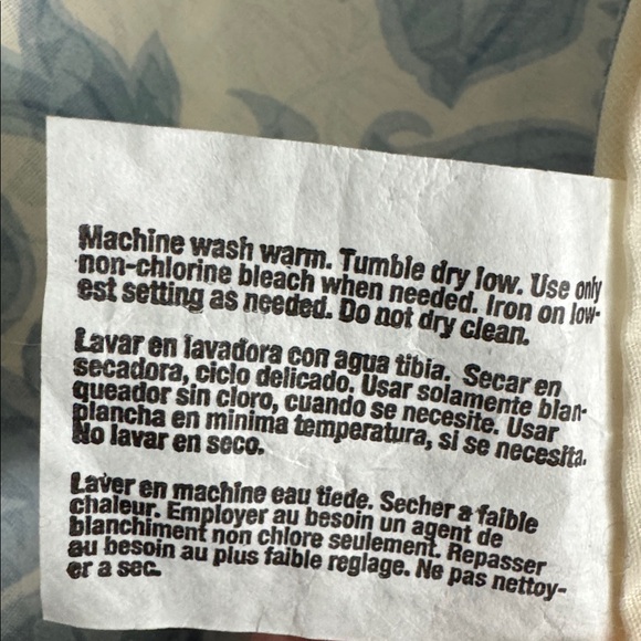 Jessica McClintock vintage blue white King floral pillowcases Cotton/Poly Damask - Picture 7 of 9